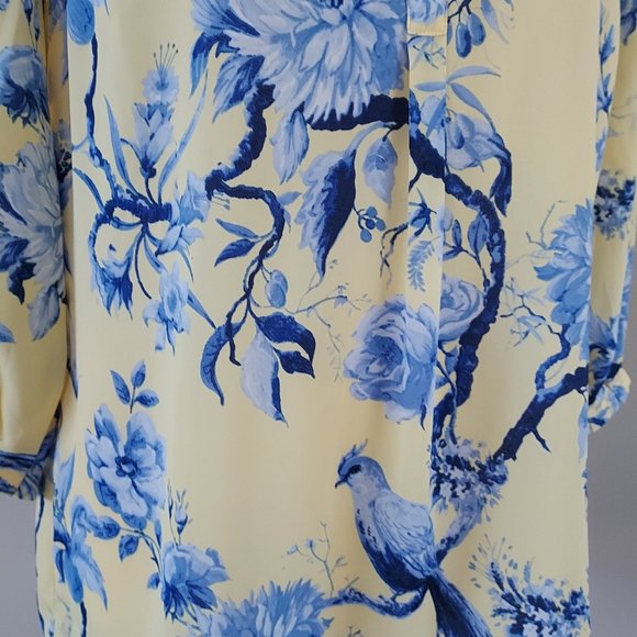 Yellow Floral Talbots Top, Sz M, NWOT - Picture 2 of 12